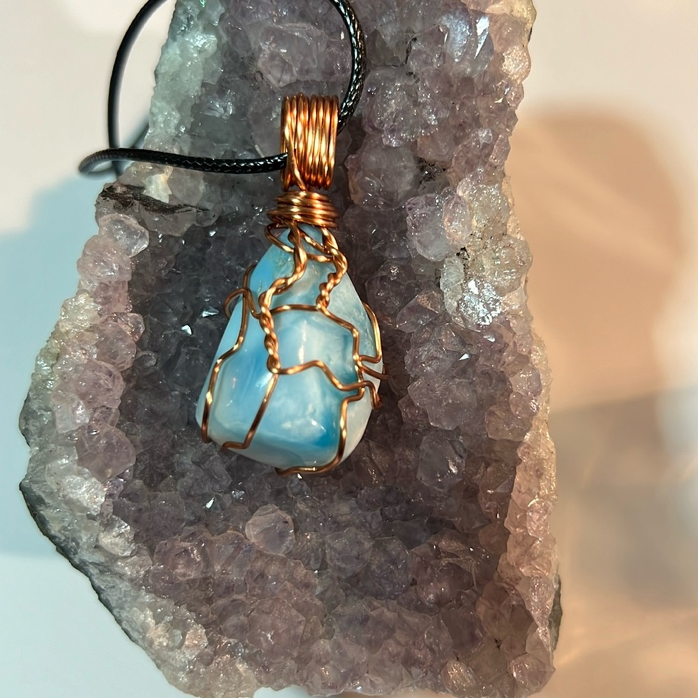 Handmade Larimar Pendant